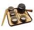 Teapot Set - Japanese Kung Fu Tea Set - Ceramic/Wood - 225ml - Black